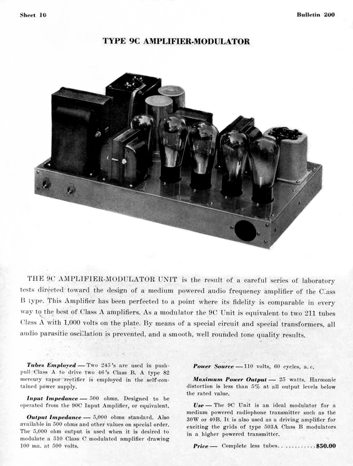 9C Amplifier-Modulator
